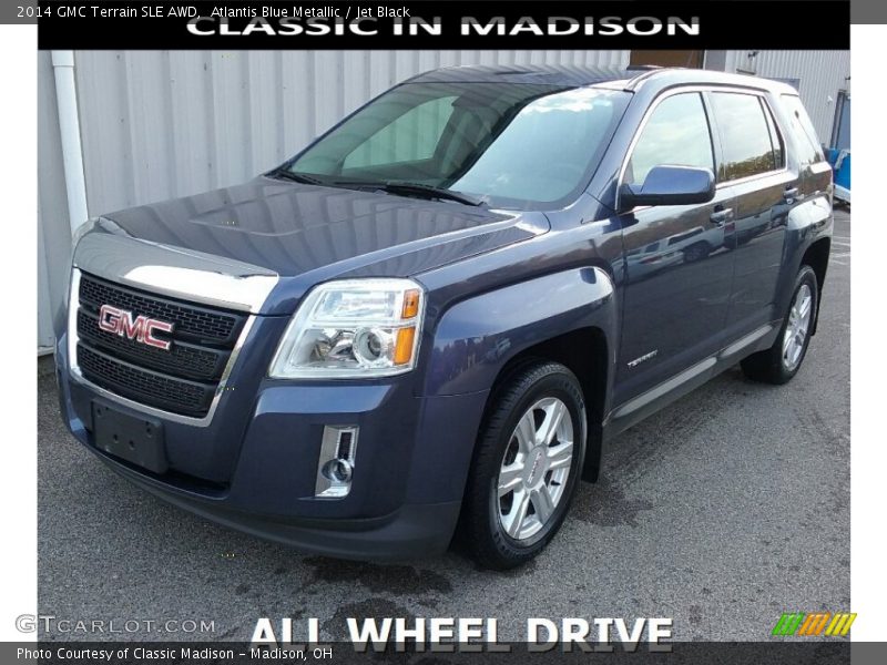 Atlantis Blue Metallic / Jet Black 2014 GMC Terrain SLE AWD