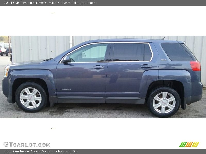 Atlantis Blue Metallic / Jet Black 2014 GMC Terrain SLE AWD
