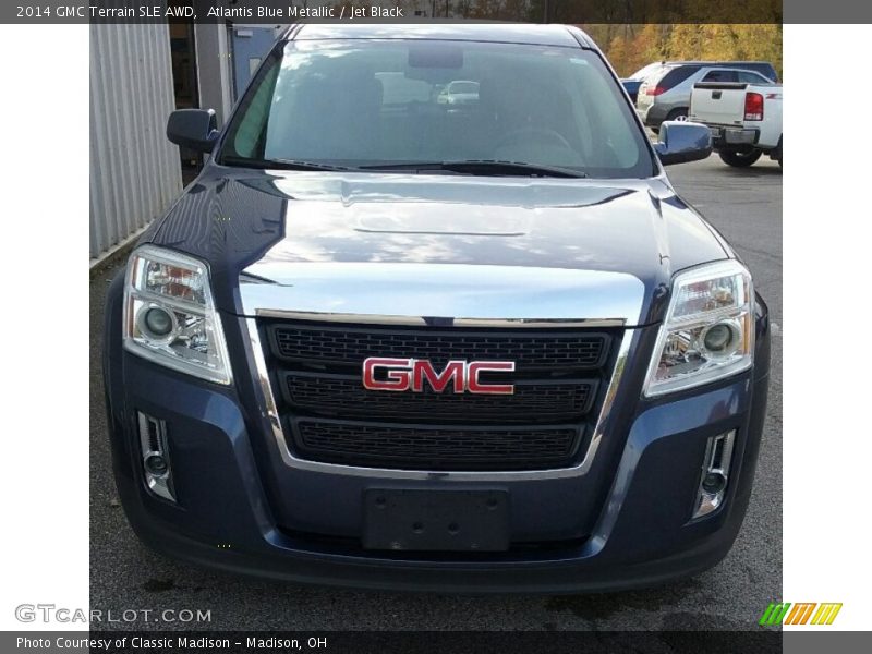 Atlantis Blue Metallic / Jet Black 2014 GMC Terrain SLE AWD