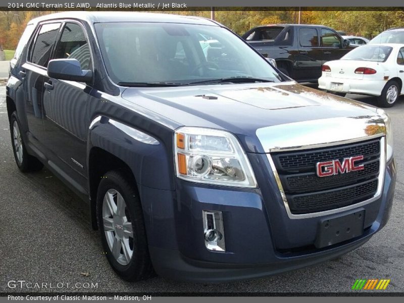Atlantis Blue Metallic / Jet Black 2014 GMC Terrain SLE AWD