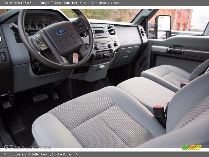 Green Gem Metallic / Steel 2016 Ford F250 Super Duty XLT Super Cab 4x4
