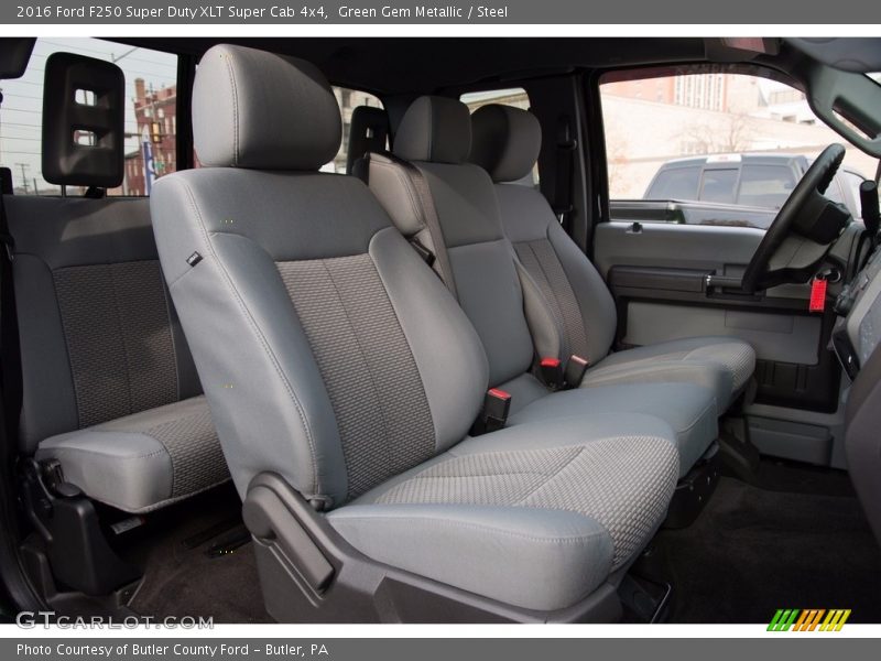 Green Gem Metallic / Steel 2016 Ford F250 Super Duty XLT Super Cab 4x4
