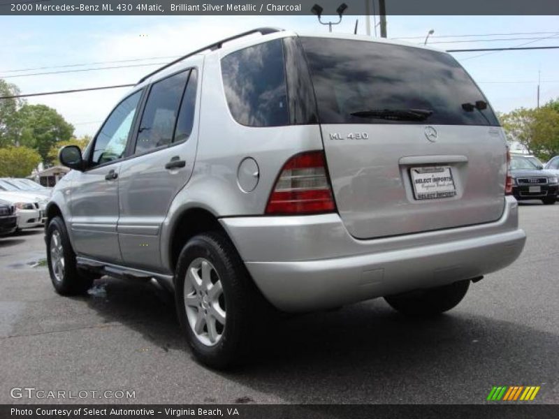 Brilliant Silver Metallic / Charcoal 2000 Mercedes-Benz ML 430 4Matic
