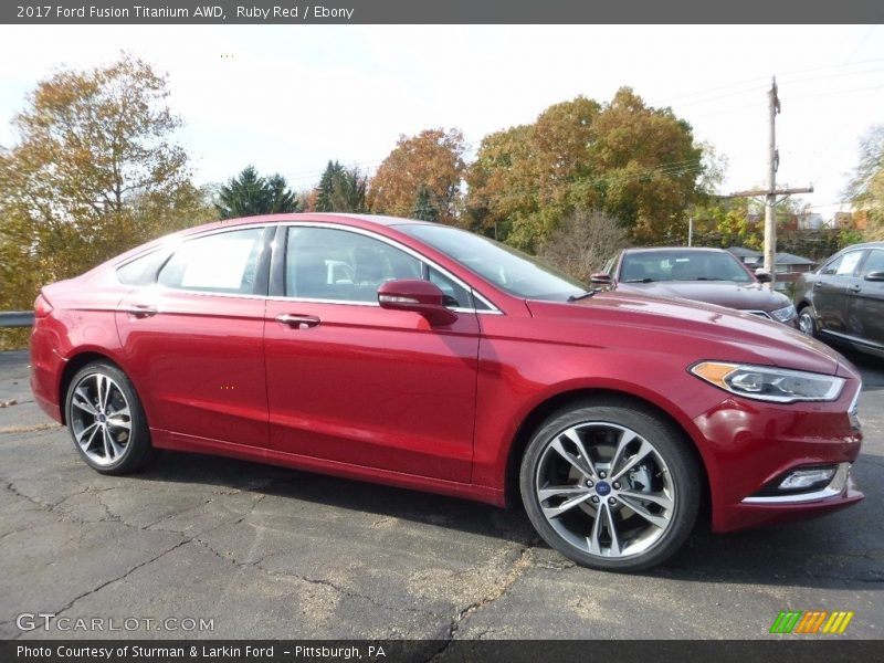 Ruby Red / Ebony 2017 Ford Fusion Titanium AWD