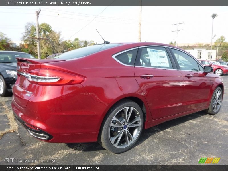 Ruby Red / Ebony 2017 Ford Fusion Titanium AWD