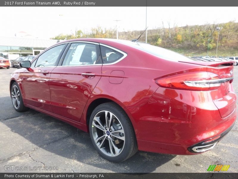 Ruby Red / Ebony 2017 Ford Fusion Titanium AWD