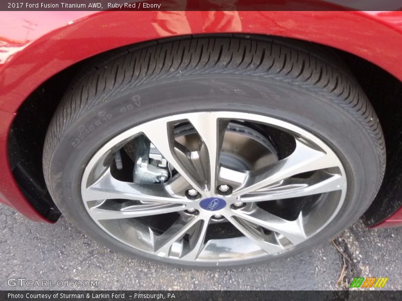Ruby Red / Ebony 2017 Ford Fusion Titanium AWD