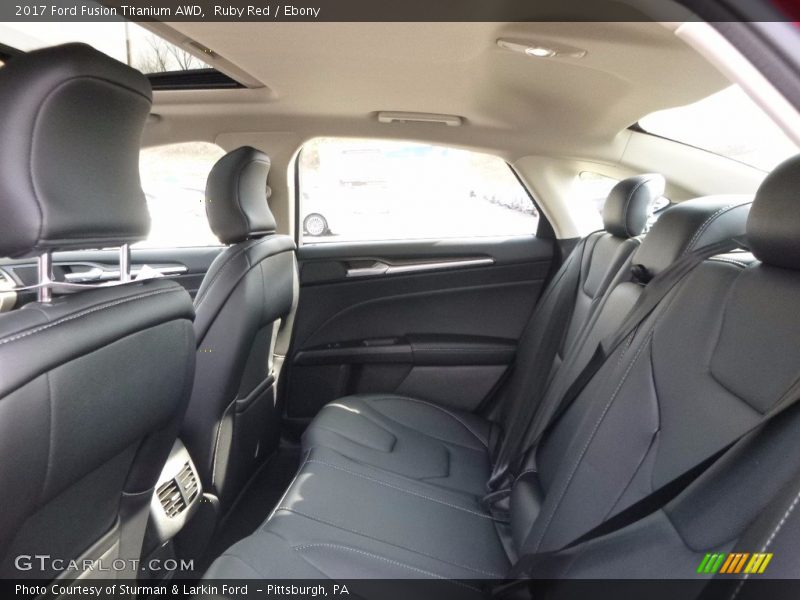 Ruby Red / Ebony 2017 Ford Fusion Titanium AWD