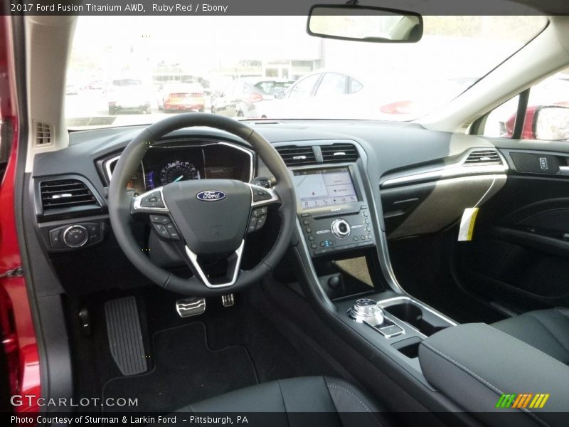 Ruby Red / Ebony 2017 Ford Fusion Titanium AWD