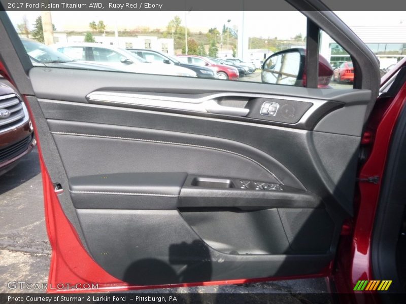 Ruby Red / Ebony 2017 Ford Fusion Titanium AWD
