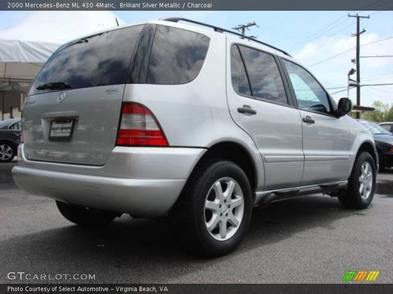 Brilliant Silver Metallic / Charcoal 2000 Mercedes-Benz ML 430 4Matic