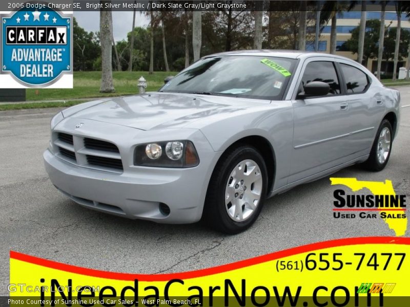 Bright Silver Metallic / Dark Slate Gray/Light Graystone 2006 Dodge Charger SE