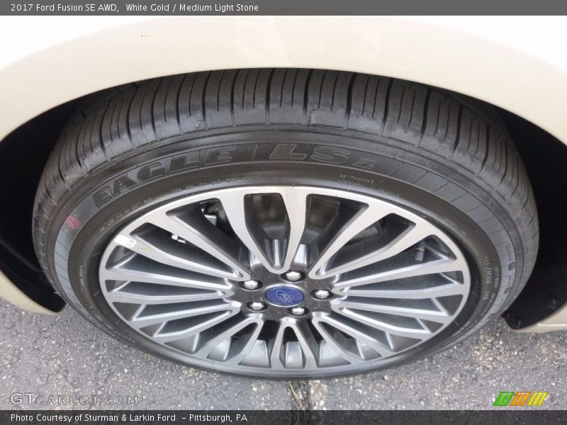 White Gold / Medium Light Stone 2017 Ford Fusion SE AWD
