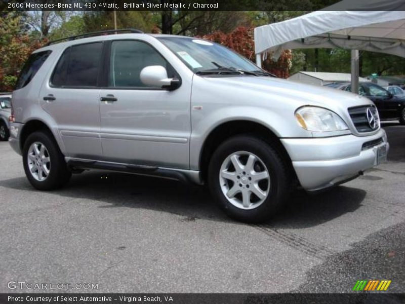 Brilliant Silver Metallic / Charcoal 2000 Mercedes-Benz ML 430 4Matic