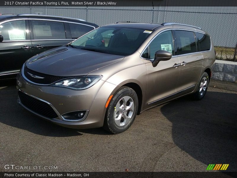 Molten Silver / Black/Alloy 2017 Chrysler Pacifica Touring L Plus