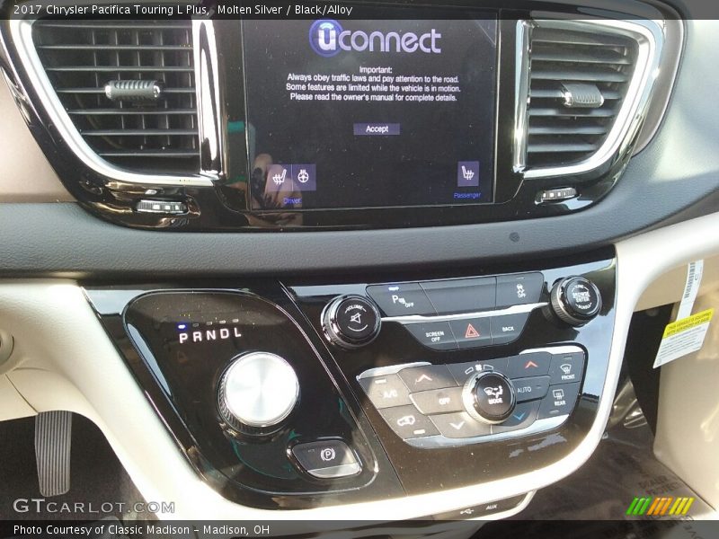 Molten Silver / Black/Alloy 2017 Chrysler Pacifica Touring L Plus