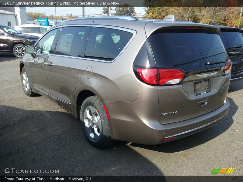 Molten Silver / Black/Alloy 2017 Chrysler Pacifica Touring L Plus