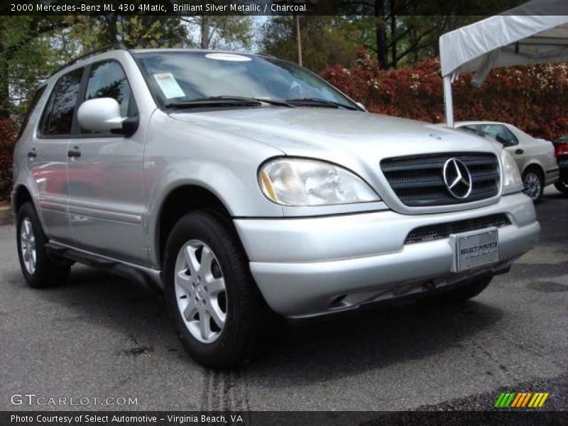 Brilliant Silver Metallic / Charcoal 2000 Mercedes-Benz ML 430 4Matic