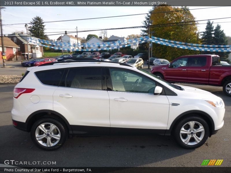 White Platinum Metallic Tri-Coat / Medium Light Stone 2013 Ford Escape SE 1.6L EcoBoost 4WD