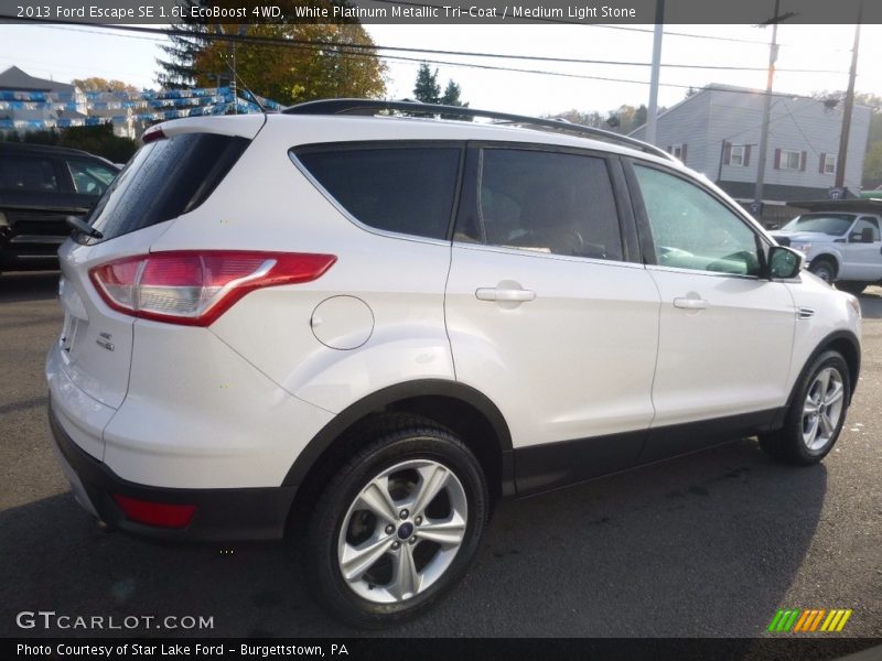 White Platinum Metallic Tri-Coat / Medium Light Stone 2013 Ford Escape SE 1.6L EcoBoost 4WD