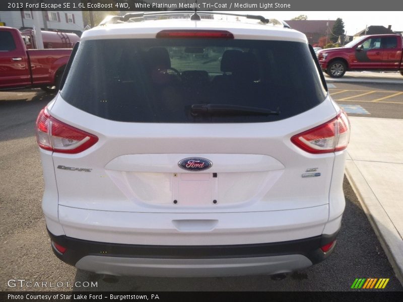 White Platinum Metallic Tri-Coat / Medium Light Stone 2013 Ford Escape SE 1.6L EcoBoost 4WD