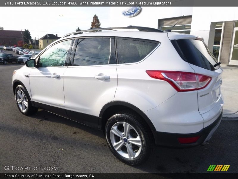 White Platinum Metallic Tri-Coat / Medium Light Stone 2013 Ford Escape SE 1.6L EcoBoost 4WD