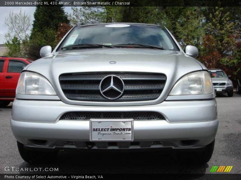 Brilliant Silver Metallic / Charcoal 2000 Mercedes-Benz ML 430 4Matic