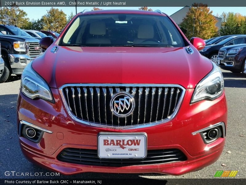 Chili Red Metallic / Light Neutral 2017 Buick Envision Essence AWD