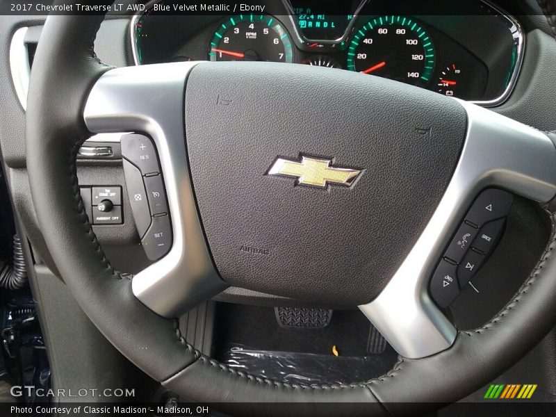 Blue Velvet Metallic / Ebony 2017 Chevrolet Traverse LT AWD