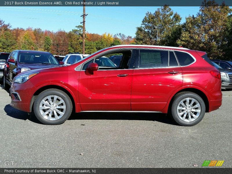 Chili Red Metallic / Light Neutral 2017 Buick Envision Essence AWD