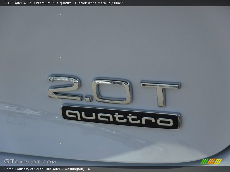 Glacier White Metallic / Black 2017 Audi A3 2.0 Premium Plus quattro