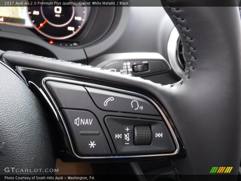 Glacier White Metallic / Black 2017 Audi A3 2.0 Premium Plus quattro
