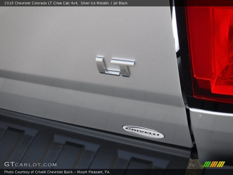 Silver Ice Metallic / Jet Black 2016 Chevrolet Colorado LT Crew Cab 4x4