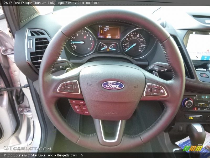 Ingot Silver / Charcoal Black 2017 Ford Escape Titanium 4WD