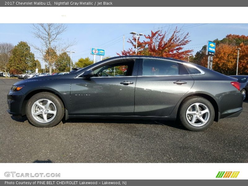 Nightfall Gray Metallic / Jet Black 2017 Chevrolet Malibu LS