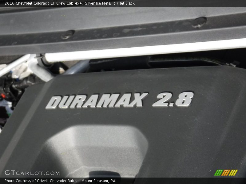 Silver Ice Metallic / Jet Black 2016 Chevrolet Colorado LT Crew Cab 4x4