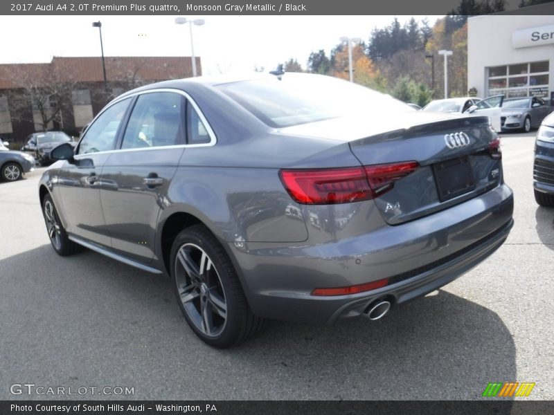 Monsoon Gray Metallic / Black 2017 Audi A4 2.0T Premium Plus quattro