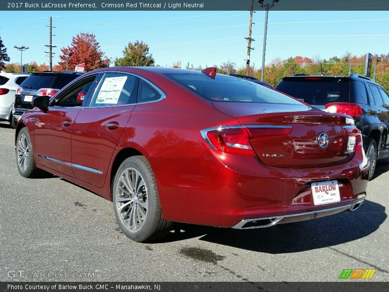 Crimson Red Tintcoat / Light Neutral 2017 Buick LaCrosse Preferred