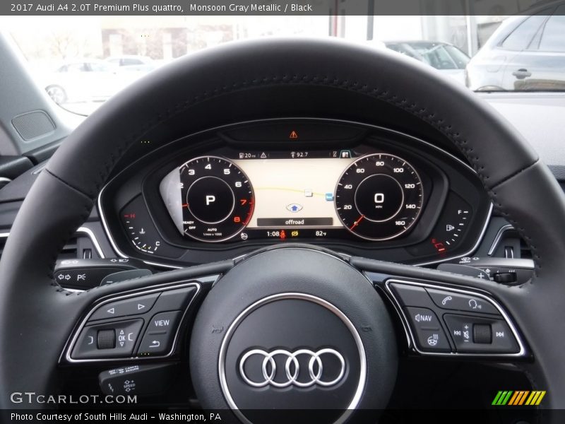 Monsoon Gray Metallic / Black 2017 Audi A4 2.0T Premium Plus quattro
