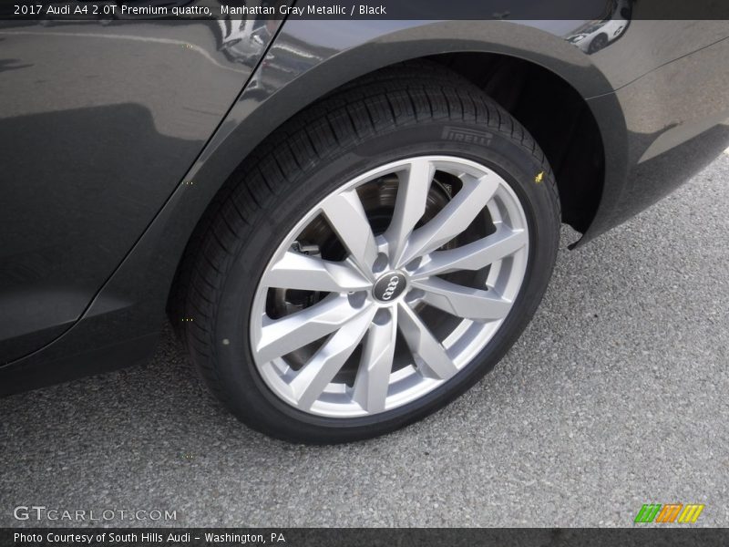 Manhattan Gray Metallic / Black 2017 Audi A4 2.0T Premium quattro