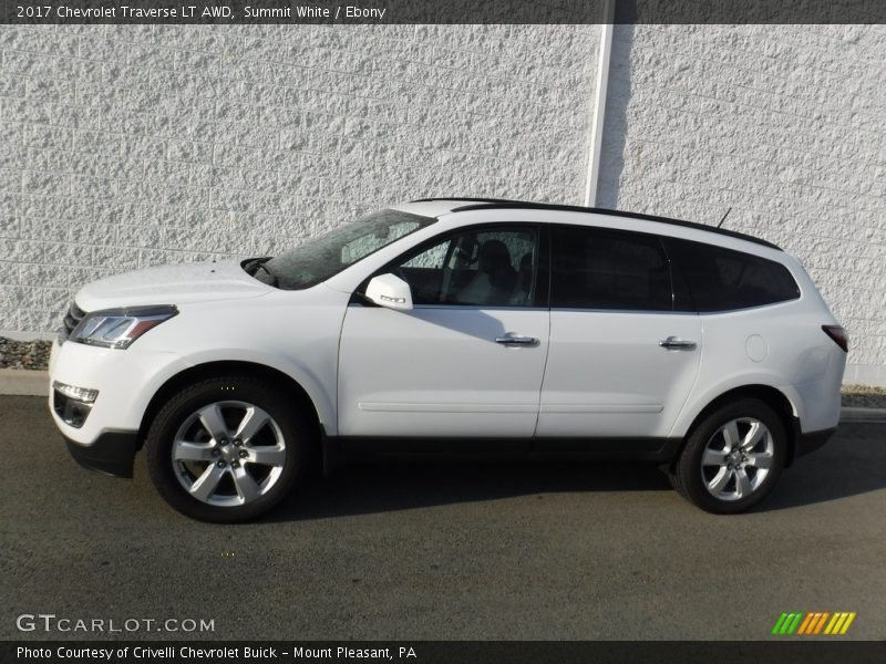Summit White / Ebony 2017 Chevrolet Traverse LT AWD