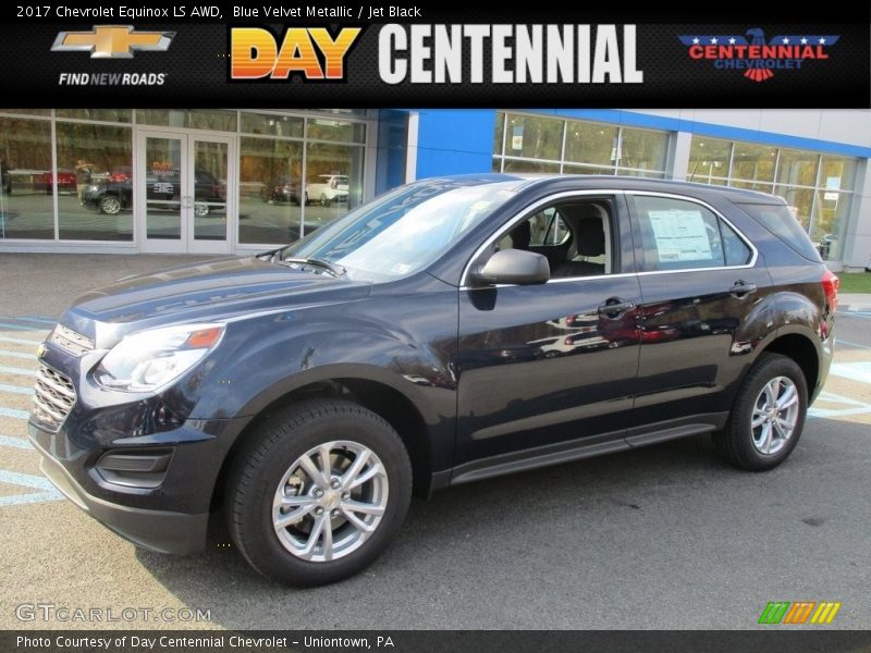 Blue Velvet Metallic / Jet Black 2017 Chevrolet Equinox LS AWD