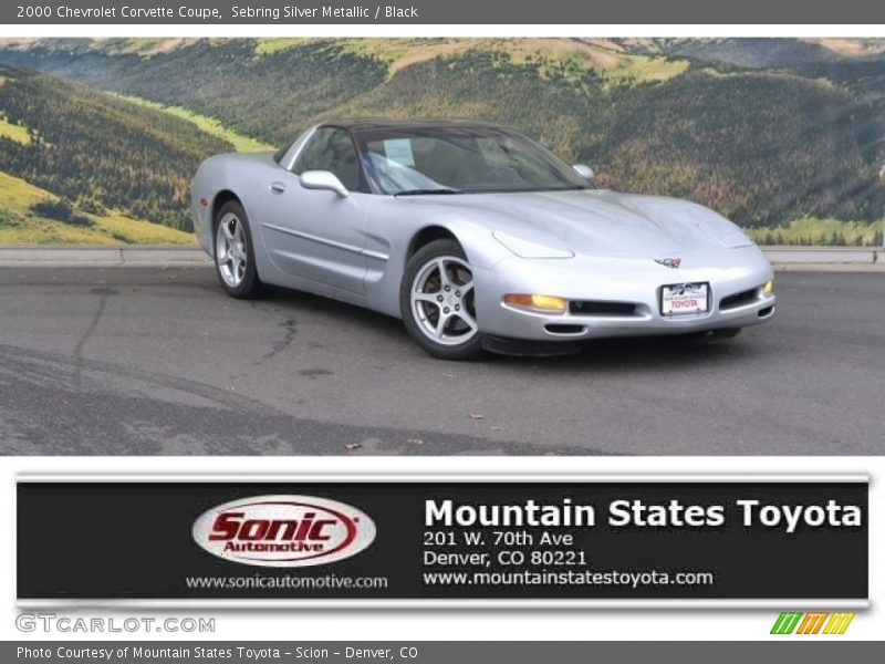Sebring Silver Metallic / Black 2000 Chevrolet Corvette Coupe