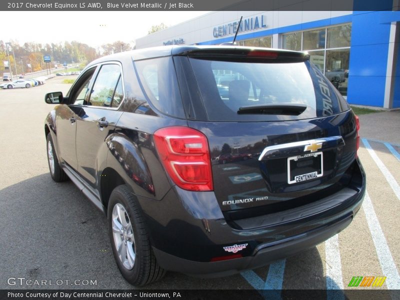 Blue Velvet Metallic / Jet Black 2017 Chevrolet Equinox LS AWD