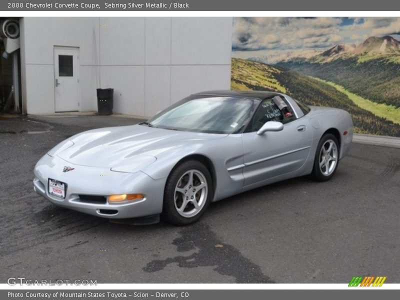 Sebring Silver Metallic / Black 2000 Chevrolet Corvette Coupe