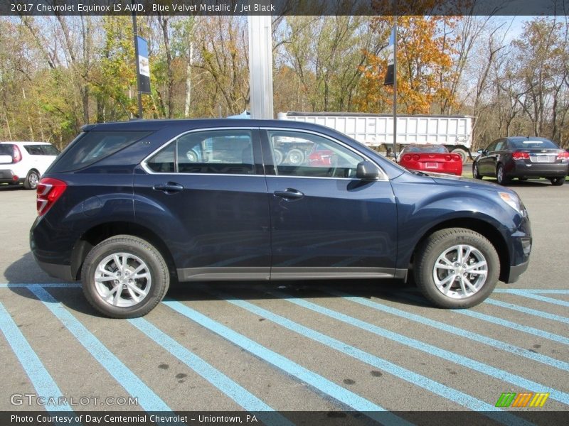 Blue Velvet Metallic / Jet Black 2017 Chevrolet Equinox LS AWD