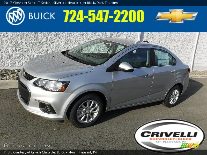Silver Ice Metallic / Jet Black/Dark Titanium 2017 Chevrolet Sonic LT Sedan