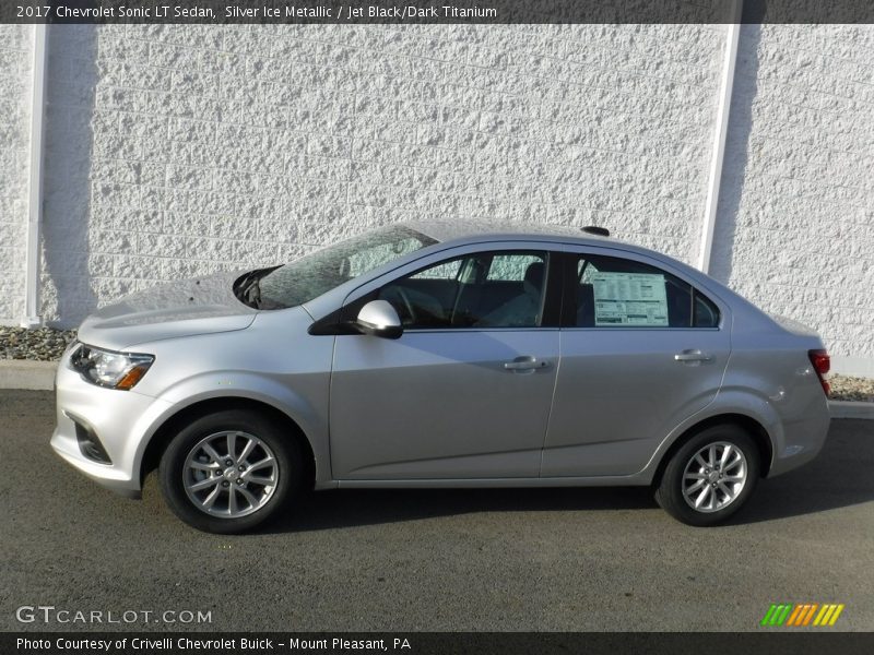 Silver Ice Metallic / Jet Black/Dark Titanium 2017 Chevrolet Sonic LT Sedan