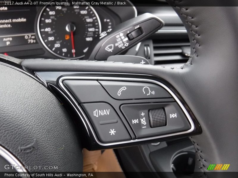 Manhattan Gray Metallic / Black 2017 Audi A4 2.0T Premium quattro