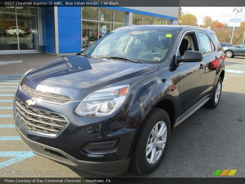 Blue Velvet Metallic / Jet Black 2017 Chevrolet Equinox LS AWD